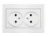Розетка 2-м СП Бриллиант 16А IP20 без заземл. защ. шторки бел. UNIVersal 7947526
