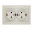 Розетка 2-м СП Бриллиант 16А IP20 с заземл. сл. кость UNIVersal 7948752