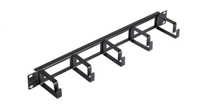 Органайзер кабельный 19дюйм 1U глубина колец 60мм метал. с отверстиями в опорной планке черн. (уп.2шт) NIKOMAX NMC-OK600H-1U-BK-2