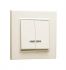 Выключатель 2-кл. СП Karea 10А IP20 с подсветкой крем. Makel 56010023