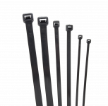 Стяжка кабельная (хомут) нейлон размер 8х200мм, цвет черный (1 пакет/100 шт.)