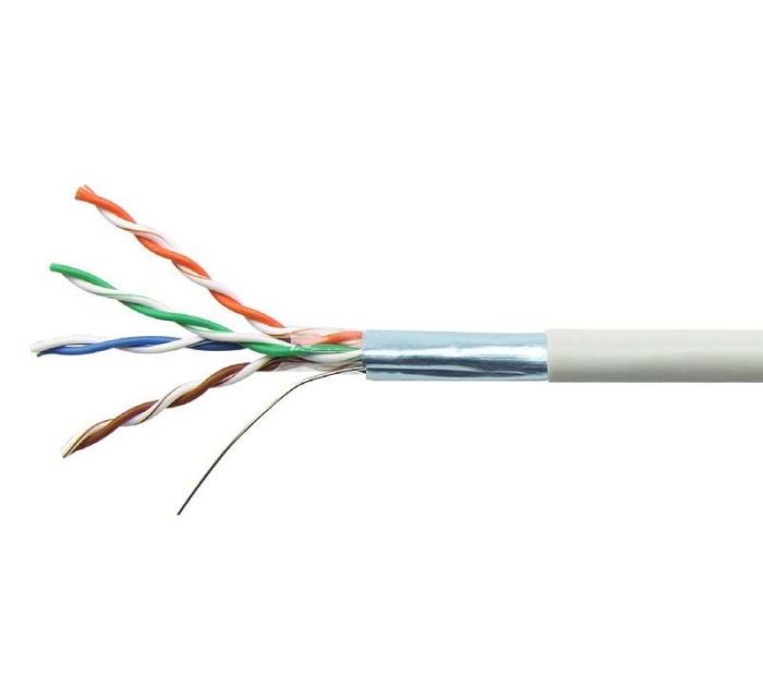 Кабель витая пара F/UTP кат.6 4х2х23AWG solid CU PVC Six сер. 305м (м) SUPRLAN 01-1020