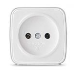 Розетка 1-м ОП Электра 10А IP20 без заземл. бел. Союз 0011