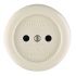 Розетка 1-м ОП 16А IP20 круглая без заземл. керамика беж. Makel 16012