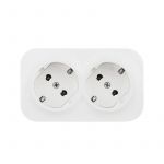 Розетка 2-м ОП Quteo 16А IP20 250В 2х2P+E с заземл. защ. шторки бел. Leg 782237