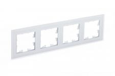 Рамка 4-м AtlasDesign Nature матов. стекло бел. SE ATN330104