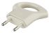 Вилка V1 6А без заземл. с кольцом непрямой ввод (10/200/9600) бел. ЭРА Б0019182