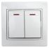 Выключатель 2-кл. СП Plano 10А IP20 1-105-01 250В с подсветкой бел. Intro Б0027603