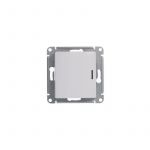 Переключатель проходной 1-кл. СП Glossa 10А IP20 (сх. 6а) 10AX с подсветкой механизм бел. SE GSL000163